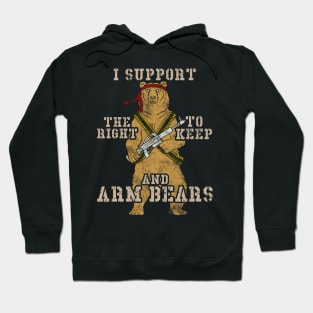 Funny I Support The Right To Arm Bears Pun Hoodie